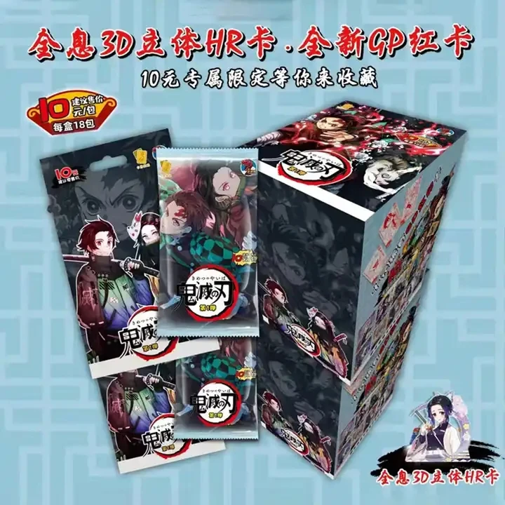 whole box Anime Wholesale Box TCG Game Cards Collection Cards Demon Slayer Anime Playing Card For Gift