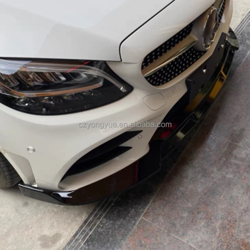Front Spoiler Front Bumper Lip Front Lip for Mercedes BenZ C Class W205 2015-2018