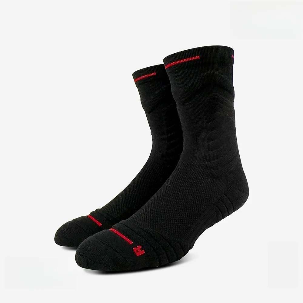 2024 High Quality Custom Knitted Basketball Sports Socks Breathable Design with Logo on Cuff Wholesale