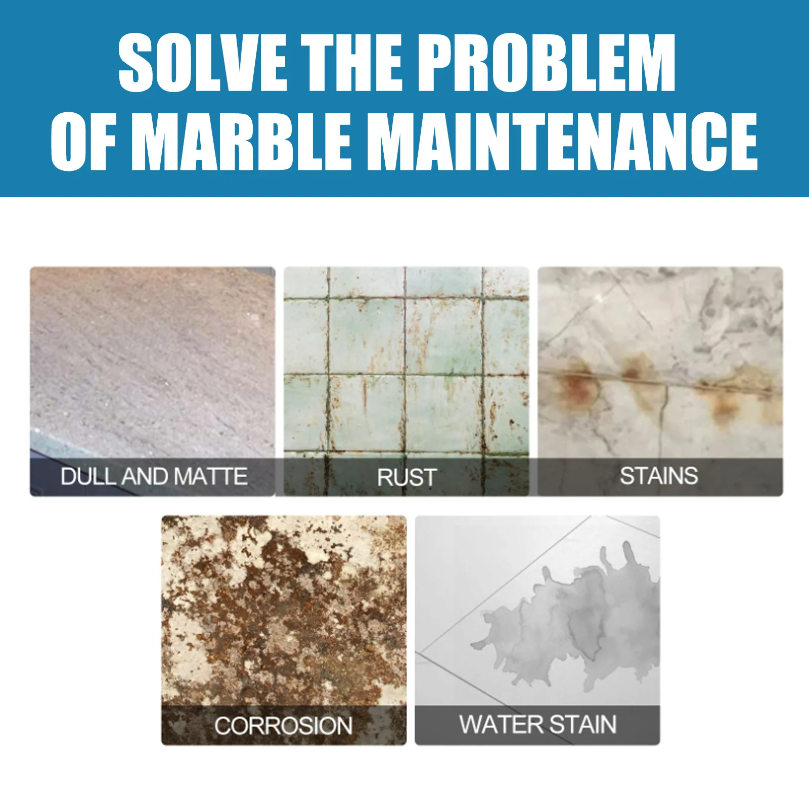 Stone crystal plating agent Kitchen quartz tile countertop scratch repair cleaning stain brightener