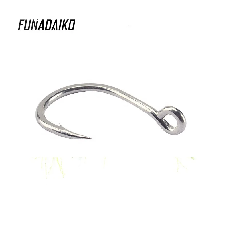 FUNADAIKO high carbon steel stainless saltwater fishing octopus strong circle hooks