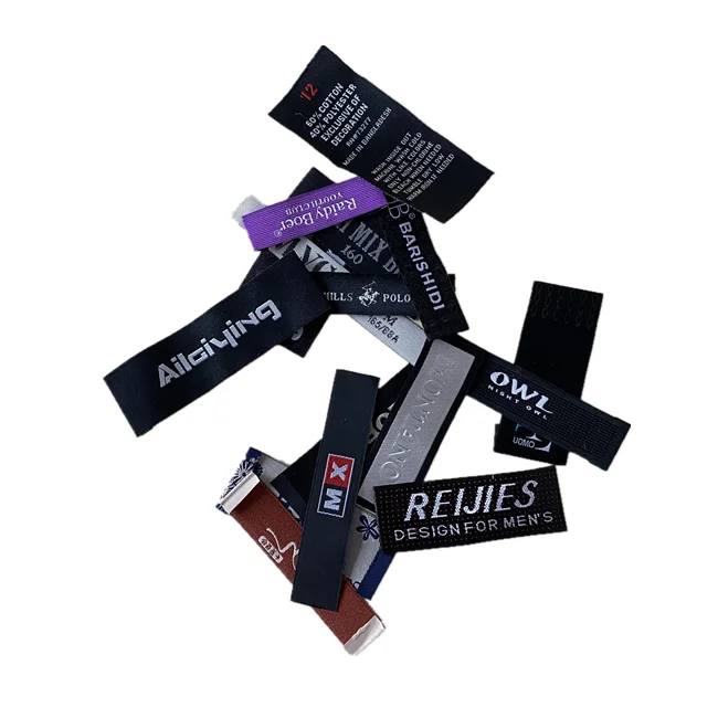 Garment woven label clothes printed label and tags for clothing accessories