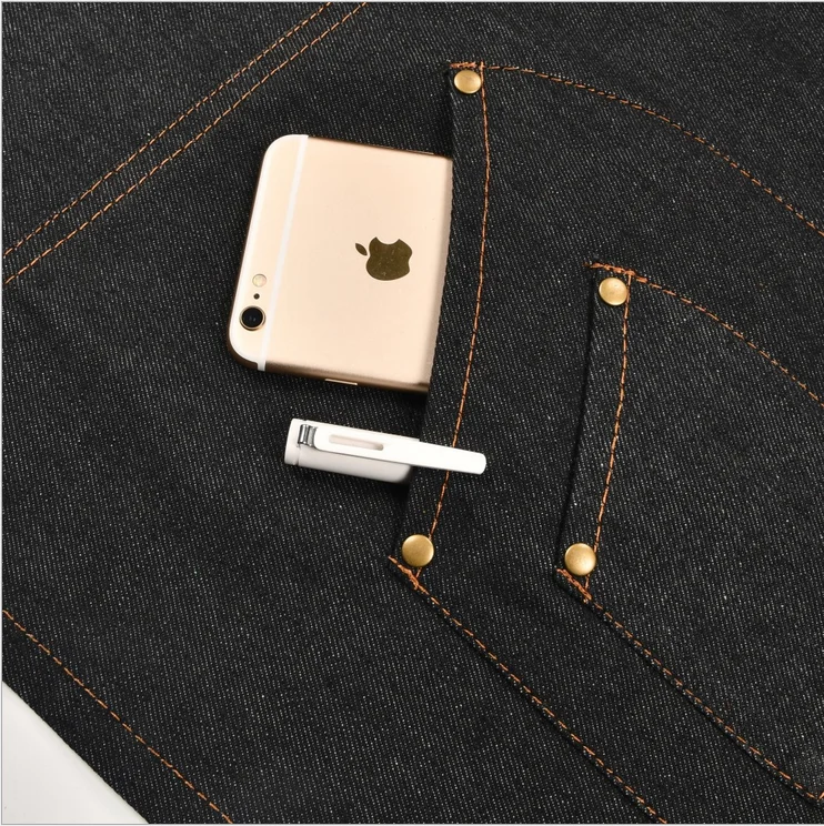 Leather denim canvas work apron custom logo