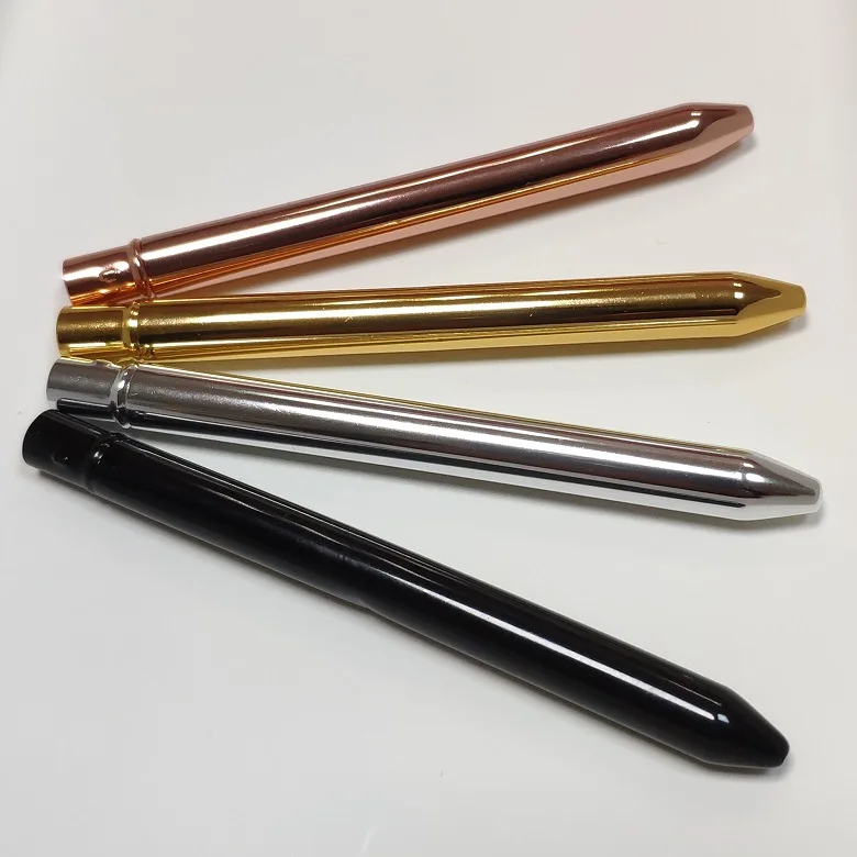 Custom logo metal eye brow makeup brush rose gold retractable eyelash spoolie brush with lid mascara makeup tools