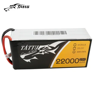  TATTU 22000mAh 22 2 V 6S LiPO батарея Burst 25C для большой нагрузки Multirotor FPV Дрон гексакоптер