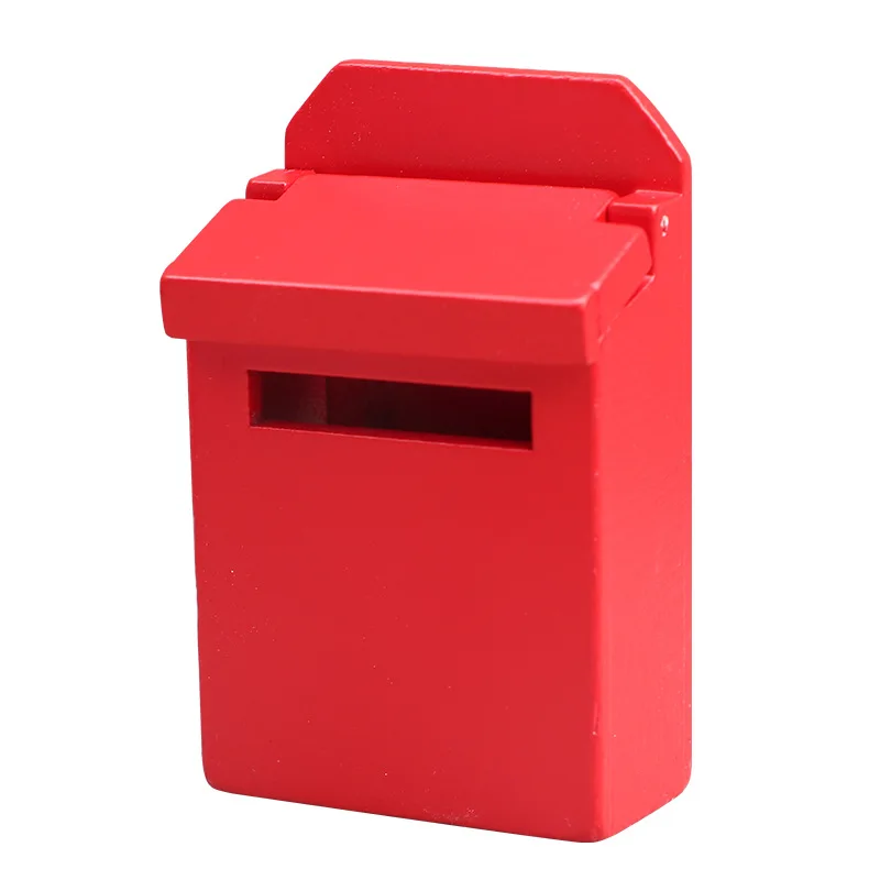 1/12 Scale Dollhouse Decor Accessories Mini Mailbox Toy Wooden Mailbox Postbox Letterbox Ornaments Model