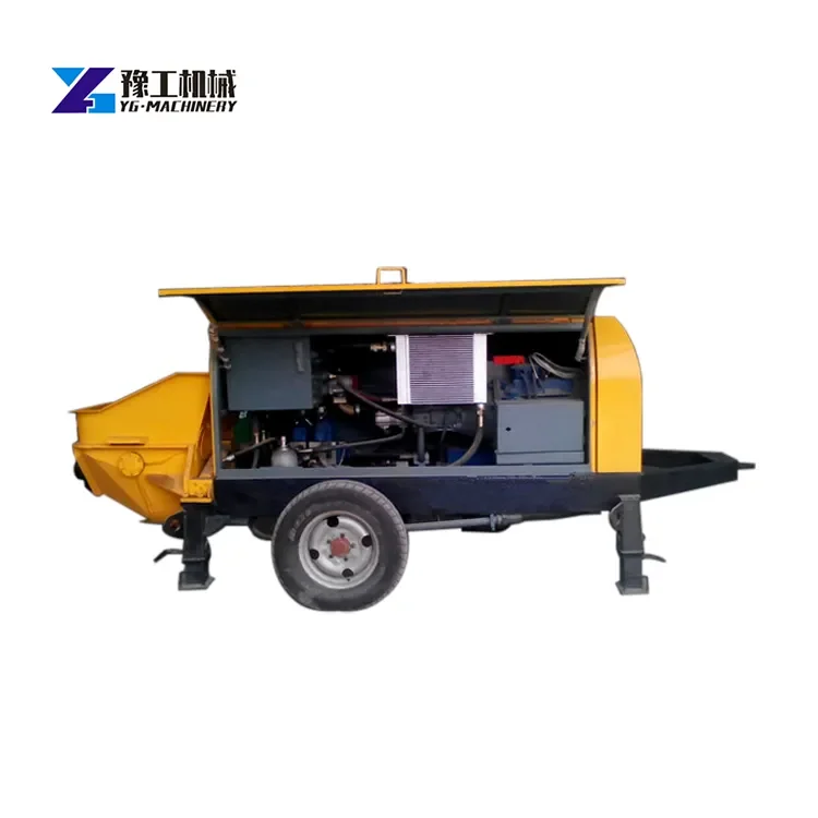 Concrete machinery Concrete Trailer Pump Small Mobile Electric or Diesel Concrete Pump China Factory Price