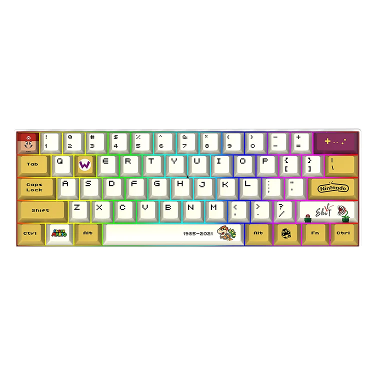 Custom OEM High Quality Shaft Curved Surfaces Design 61 Key Computer Gaming Mechanical Keyboard