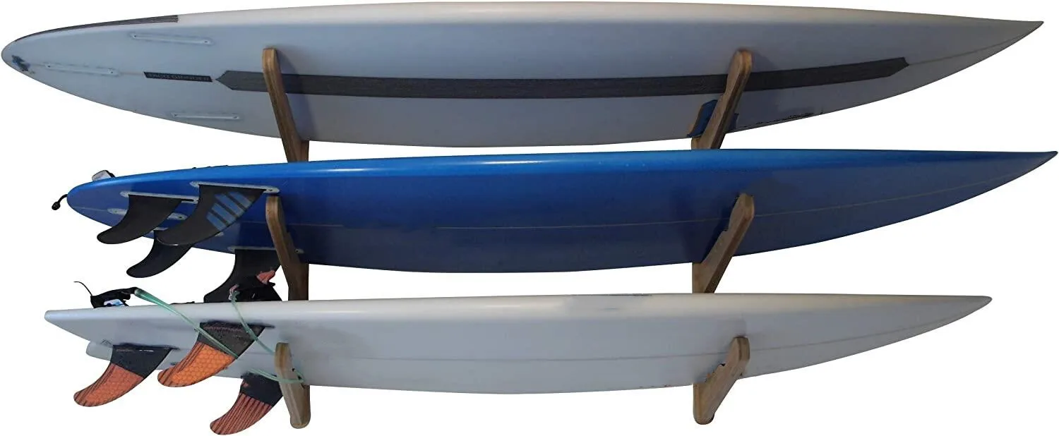 Surf Wooden Surfboard Wall Mount for Surf Boards, Snowboards, Skateboards, Kiteboards and Wakeboards,