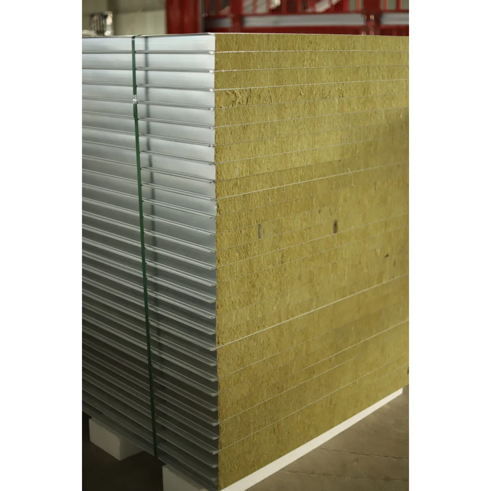 50mm fireproof sandwich panel rock wool sandwich panel 100mm for exterior wall 100mm sandwich panel for factory building