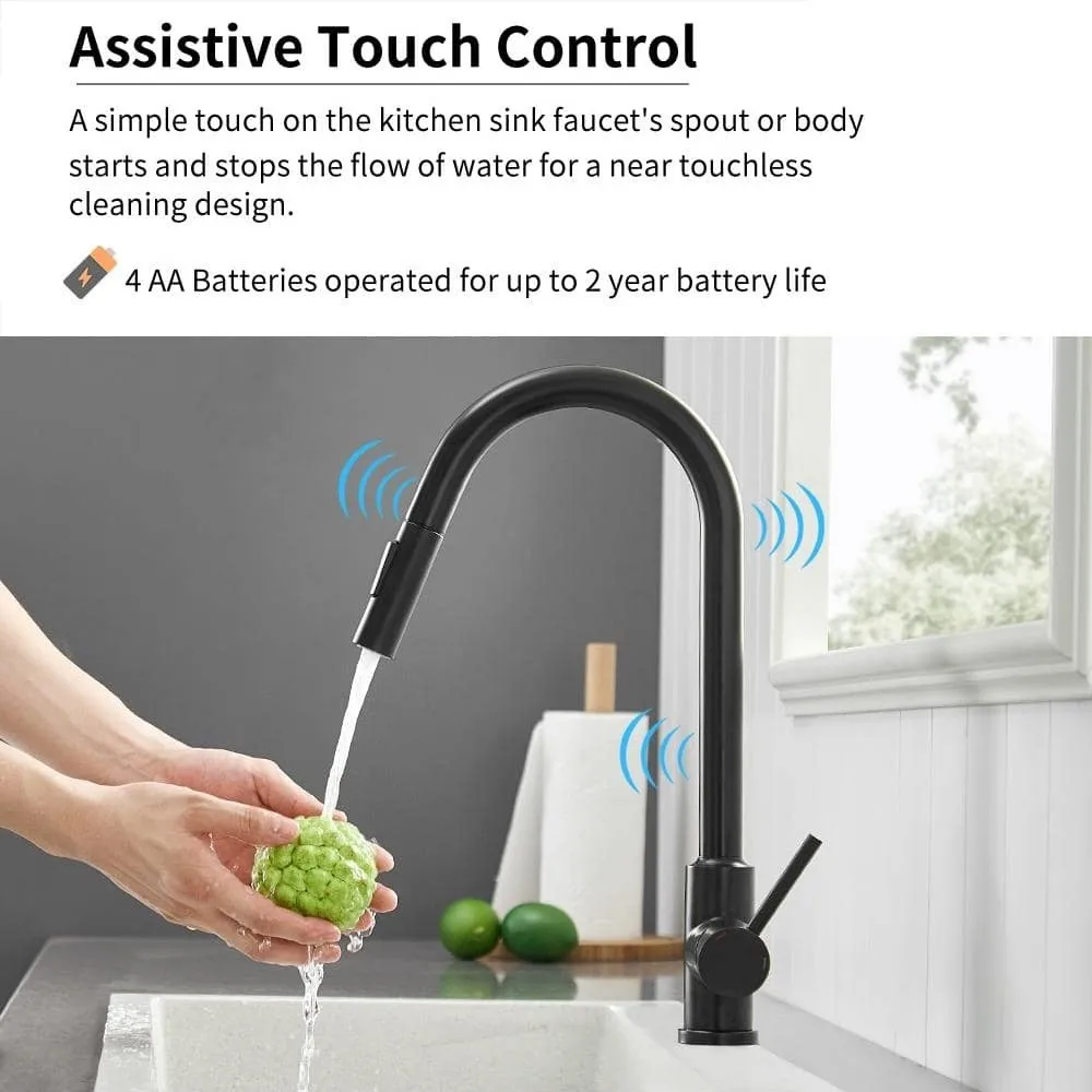Sensor Touchless Smart Faucet Kitchen Taps Mixer Cold Hot Water Mixers Flexible Faucet Pull Out Spout Deck-mount Kitchen Sink Fa