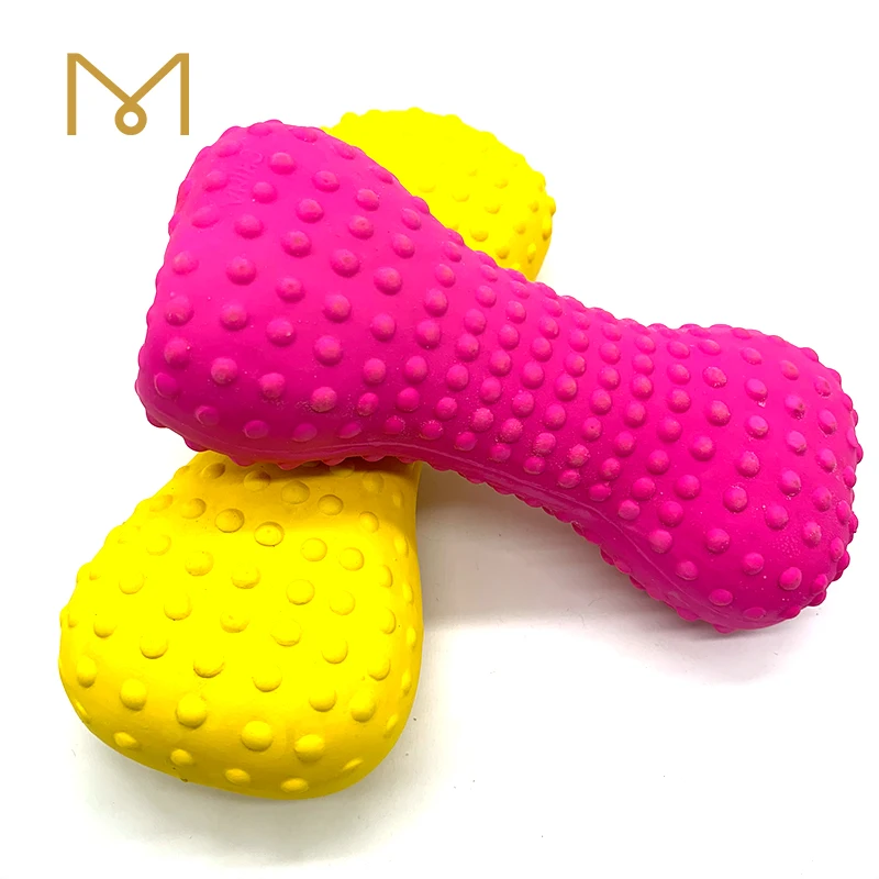 Sustainable Soft Bone shape Latex Chew Pet Bones Custom Squeaky Spike Dog Toy