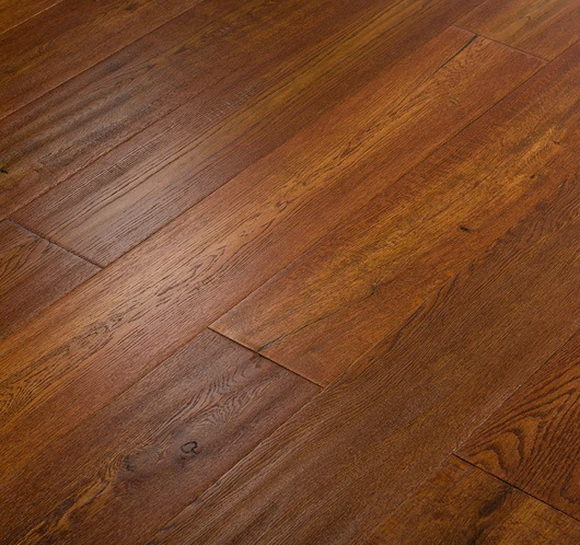 Красный вишневый деревянный настил из древесины лиственных пород дуба УФ готовый твердый деревянный настил