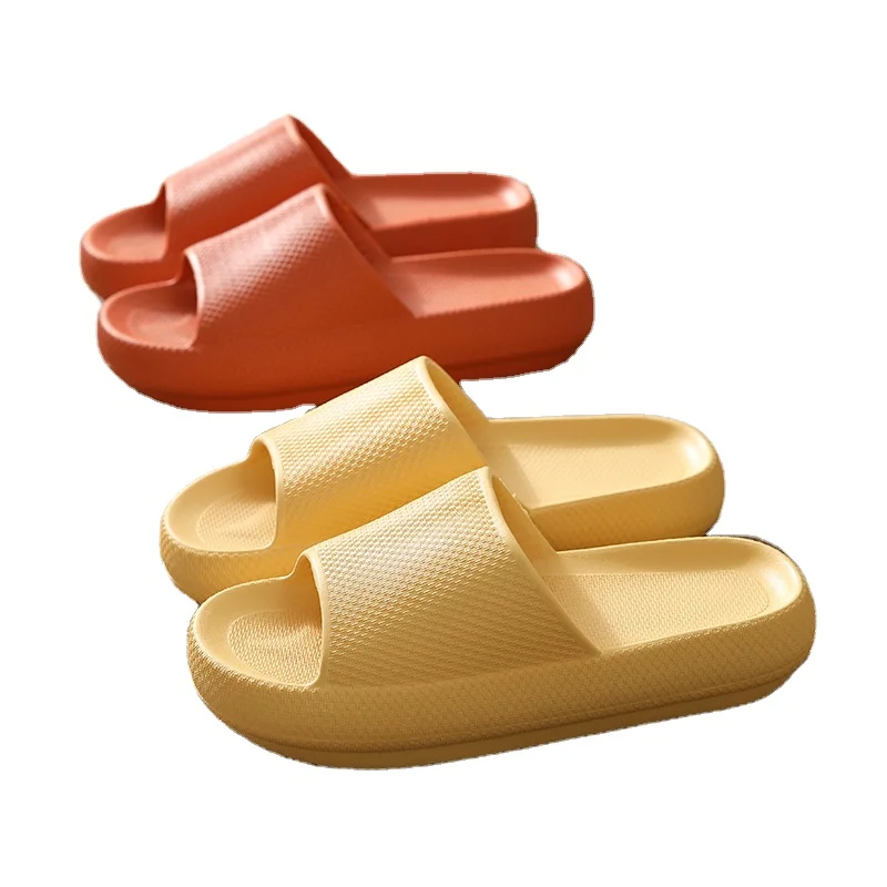 Summer home bathroom men and women couple non-slip mute indoor EVA super soft thick-soled slippers