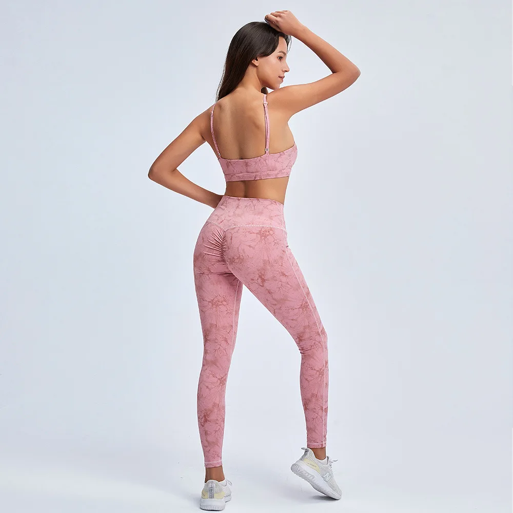 Seamless Yoga Set Women Fitness Clothing Padded Sports Bra Long Sleeve Crop Top Knitted High Waist Leggings Sportswear Gym Set