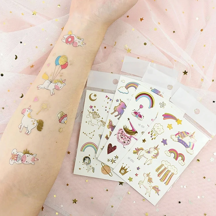 Custom Cute Cartoon Temporary Tattoo Stickers Body Face Set Sticker Tattoo For Kid
