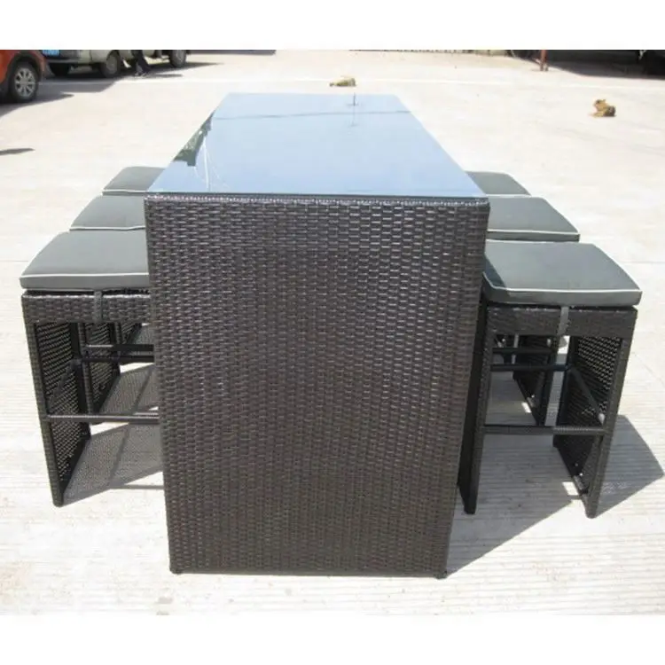 Yinzhou Living Bars Bistro Table And Chair Outdoor Furniture Rattan Bar Set
