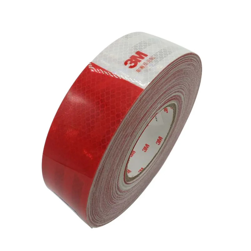 3 M Strong Visibility 983D Red and White Reflective Tape for Vehicles