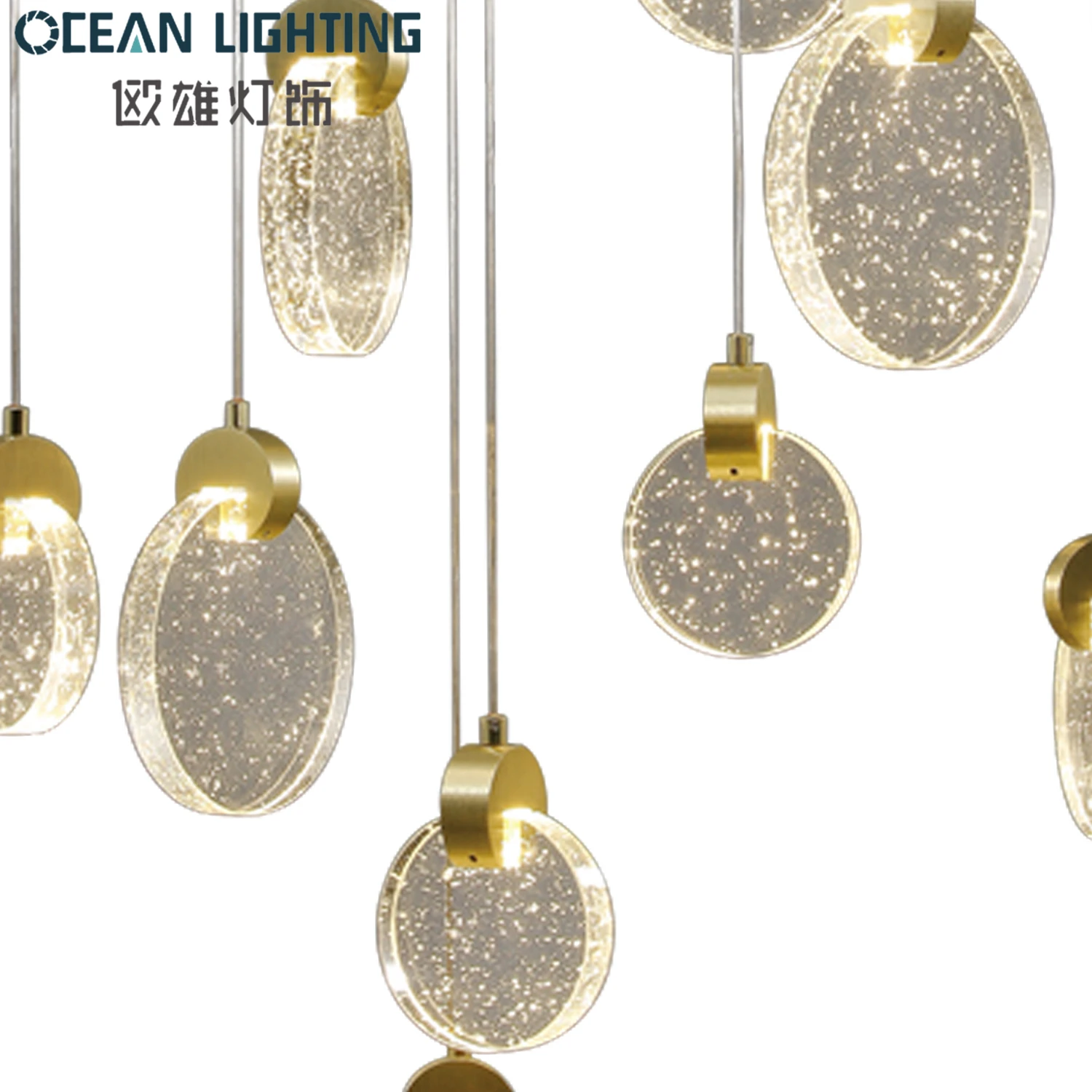 Custom Nordic french led crystal modern gold centerpieces chandelier lamps large chandeliers pendant lights