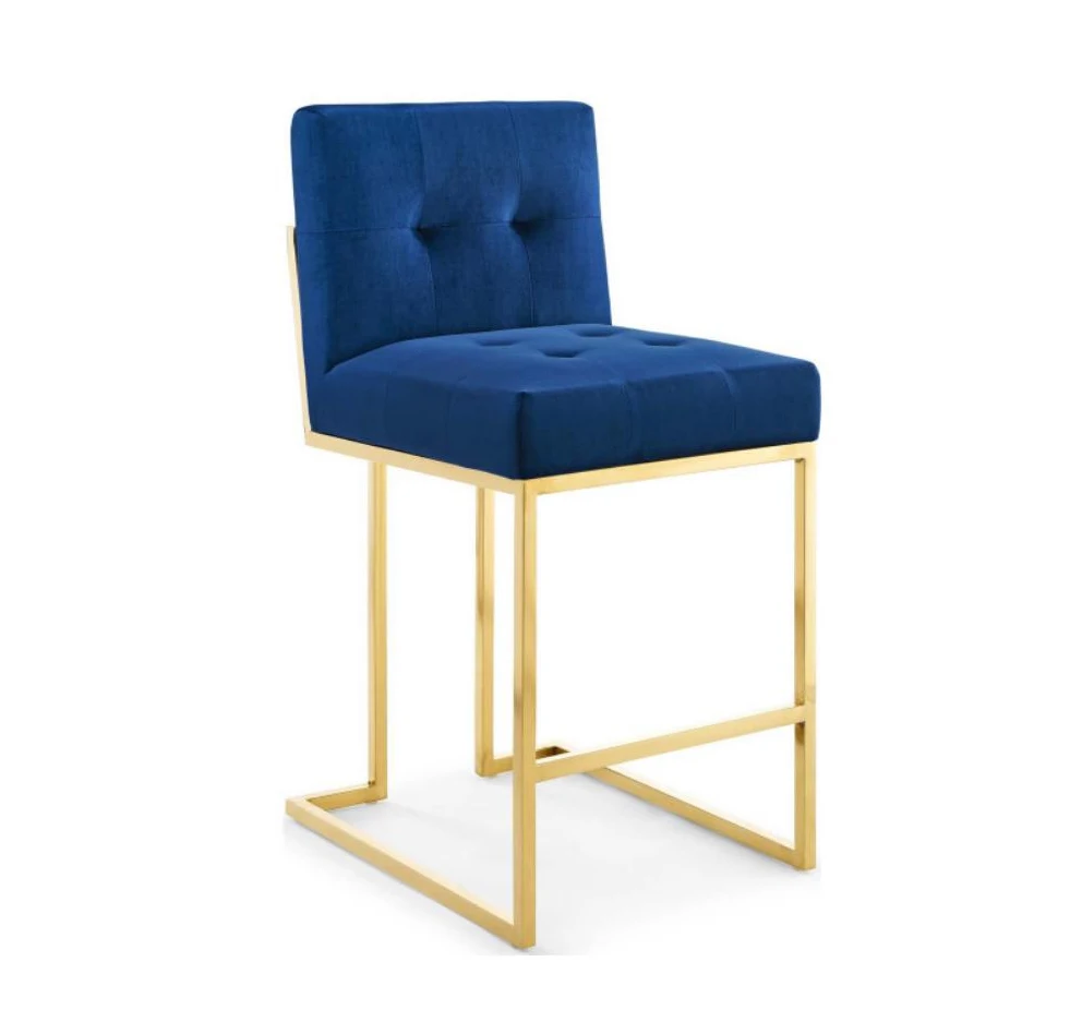  Gold steel frame velvet bar