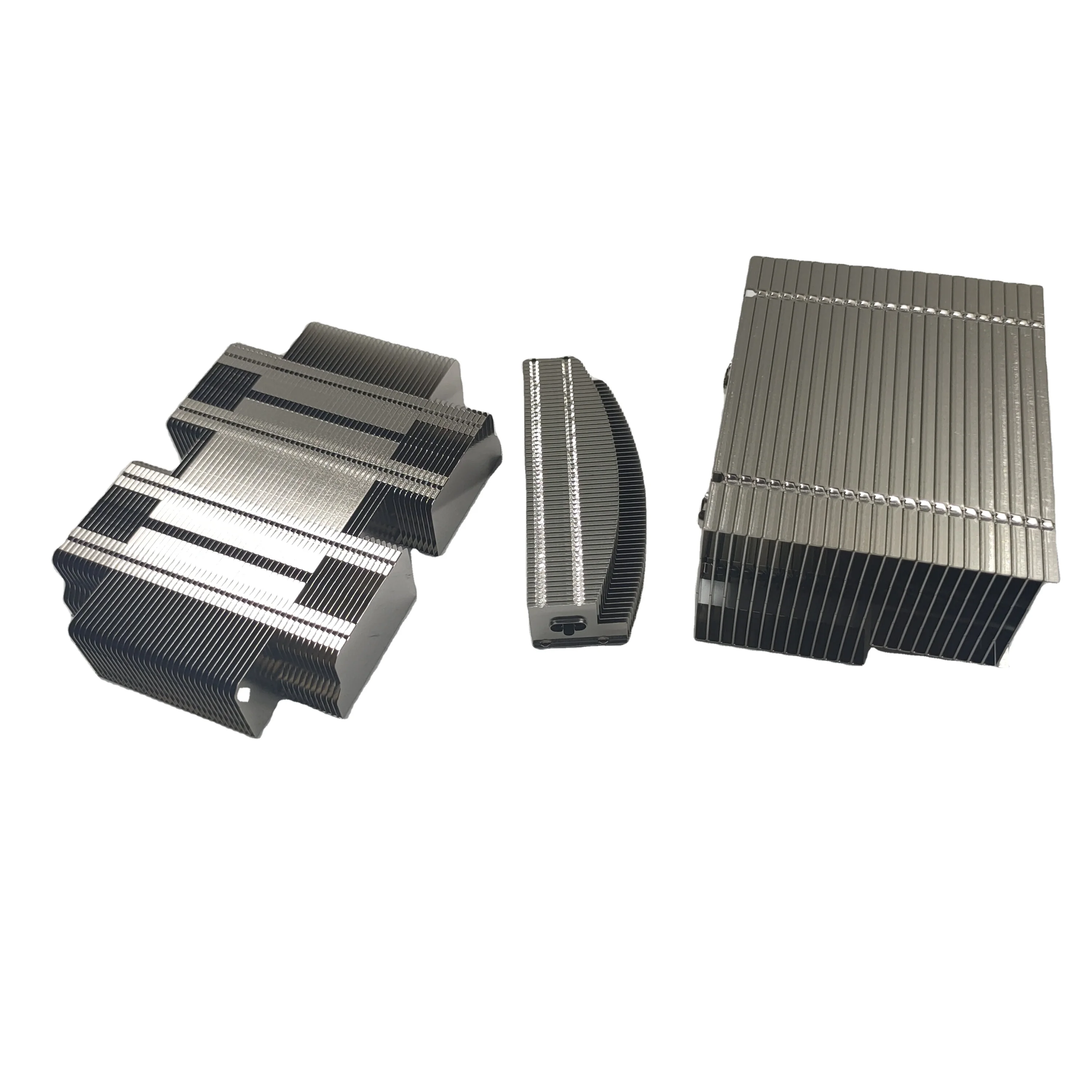 Copper Stamping Stacked Fin Heat Sink Deep Fin Heatsink Long Life Warranty Aluminum High Quality 5 Years Square/round 5-year