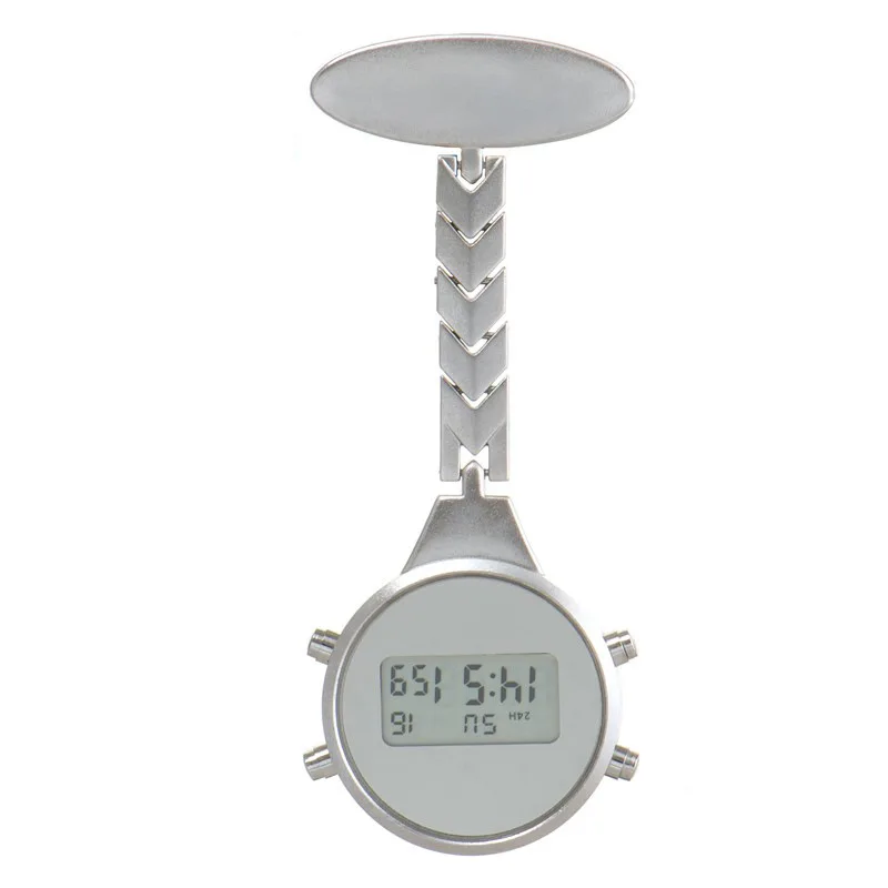 Electronic digital display nurse watch pocket watch wholesale metal lettering medical chest watch stopwatch alarm student pocket