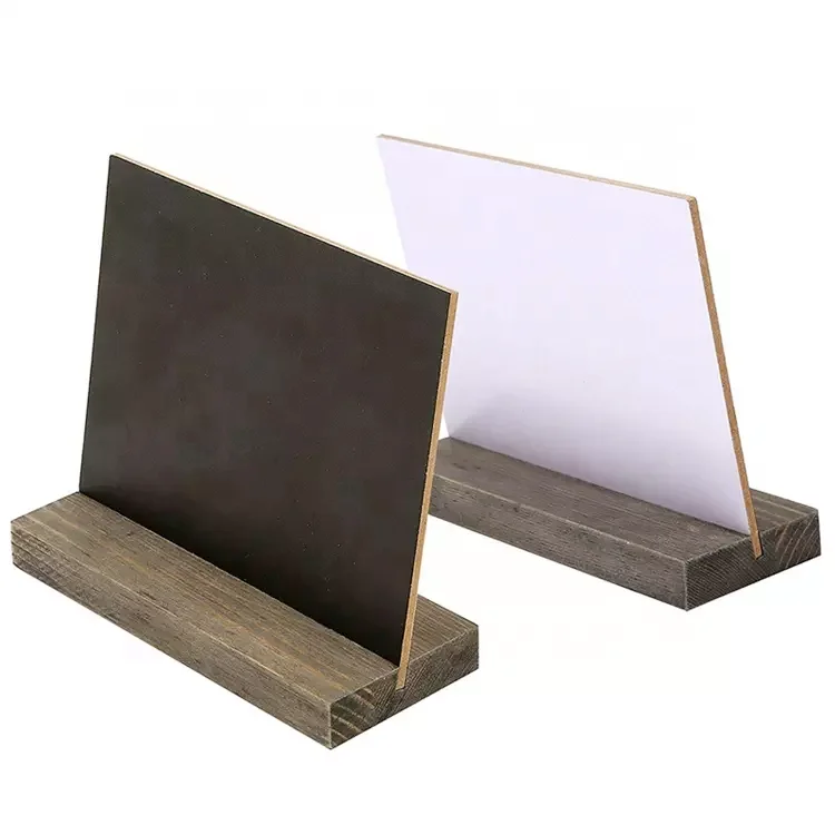 Factory Custom Small Decorative Chalk Board Mini Tabletop Chalkboard Signs with Rustic Wood Stands