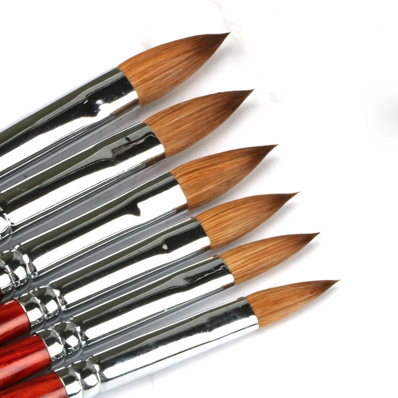 Jimdoa красное дерево Классическая акриловый Фрезер для ногтей cо шлифовальными кисточки 100% колонок отличное качество инструмент маникюра кистей гелевого