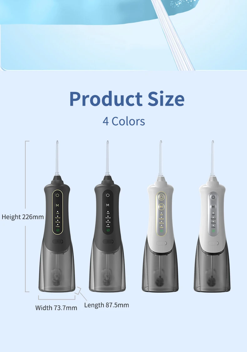 350ML Electric Water Flosser USB Rechargeable Cordless Teeth Whitening Remove Teeth Stain Portable Oral Irrigator For Traveling