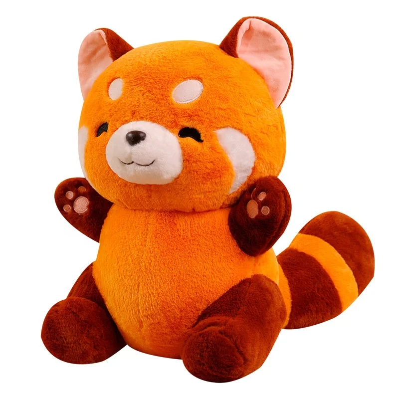 Raccoon doll Youth Metamorphosis around the Turning red panda doll plush toys