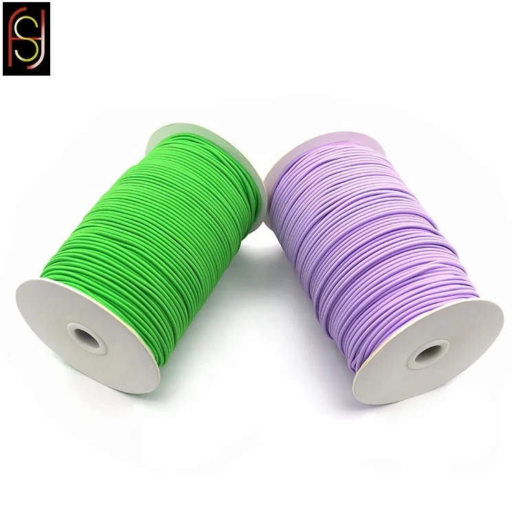 2.5MM round polyester elastic cord for hair band garment