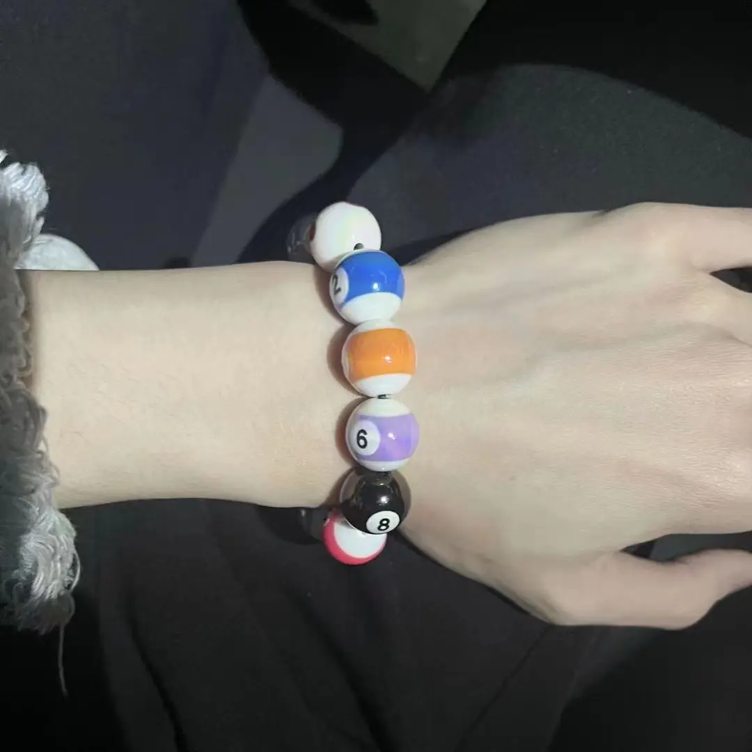 New wholesale billiards in eight billiard bracelet lovers students creative diy bead accessories birthday Christmas gift
