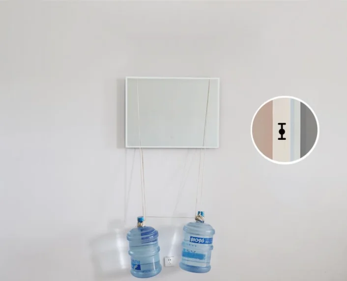 Wifi control black mirror tv show with light anti-fog sensor led light wall-mounted bathroom mirror