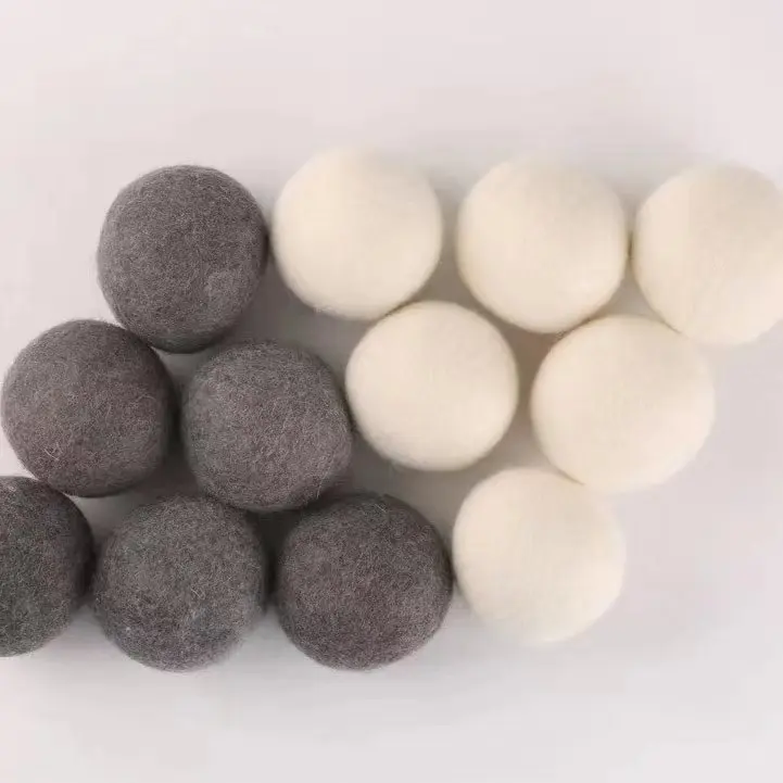 100% New Zealand Organic Wool Dryer Balls Natural Fabric Reusable 6 Pack Wool Dryer Ball 6 Pieces Set Wool Dry Laundry Balls