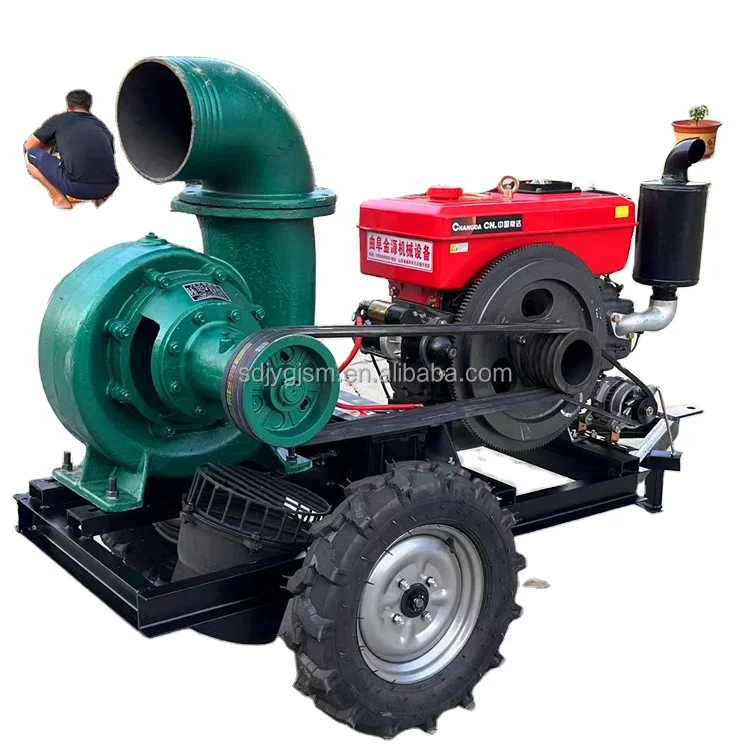 China Water Pump Factory Supplies 6-inch 8-inch High Flow Diesel Irrigation Water Pump Agricultural Water Pump