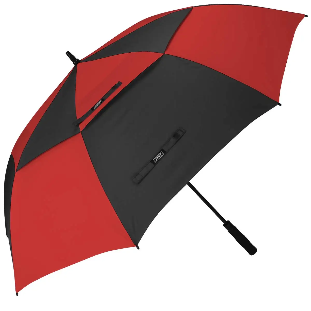 2021 Promotional Auto Open Double Layer Large Black Straight Custom Windproof Golf Umbrella
