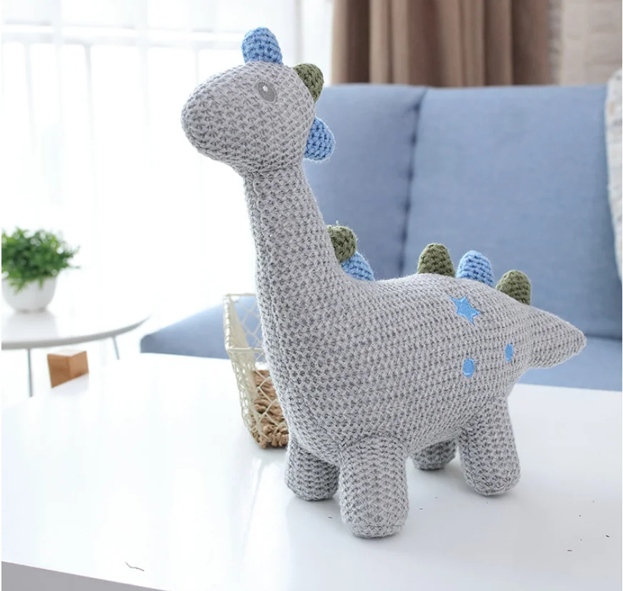 Korea INS Горячая кроличий слон Единорог плюшевая игрушка колокольчик милая детская Успокаивающая кукла вязаная погремушка для ребенка