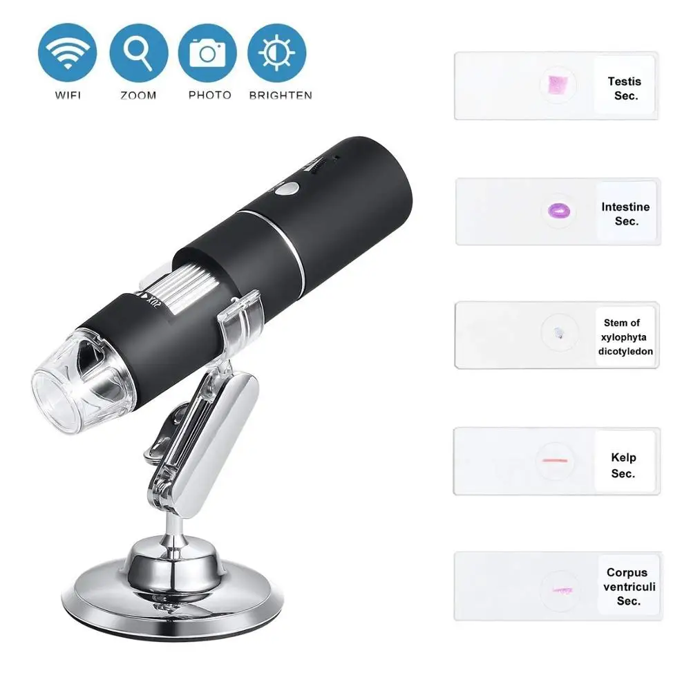 Wireless WiFi Microscope, 1000X Digital Microscope WIFI Electronic Magnifying Glass