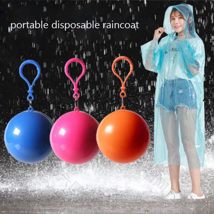 Disposable Raincoat Portable Rain Ball Outdoor Mountaineering Fishing Poncho Adult Universal Drifting Raincoat