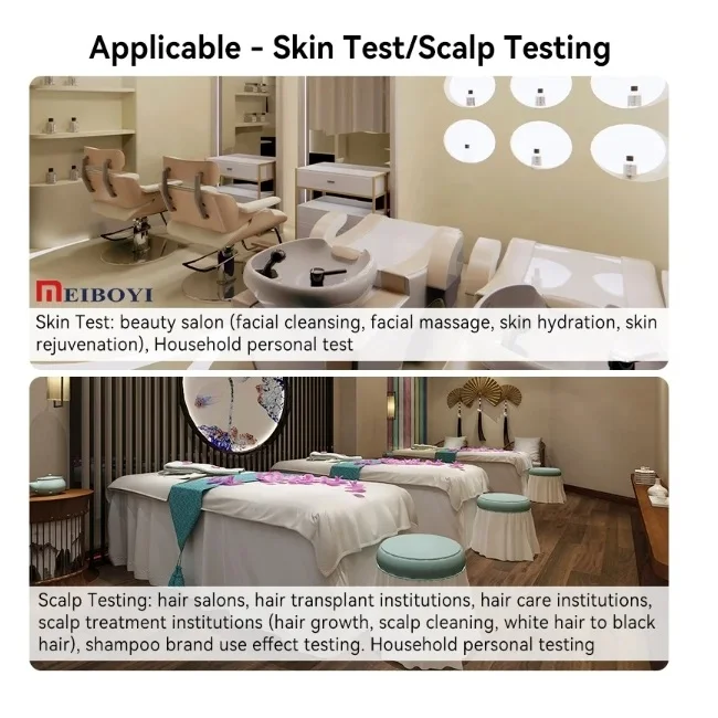 15 inch Skin Analyzer Hair Scalp Testing Scanner Hair Follicle Detector Skin Detector Moisture Tester for Beauty Salon 50X 200X