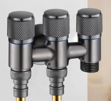 NESANA7 All copper one in three out Angle valve three control four way faucet three outlet water valve