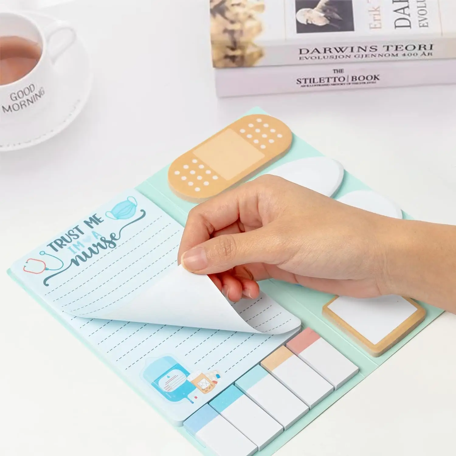 Gift Medical Themed Self Sticky Notes Pad Nurse writing memo pads Nursing Student Essentials Fun Mini Medical Post Notes Pads