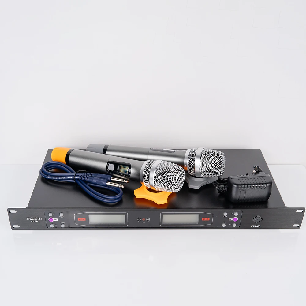 KV208 UHF professional uhf wireless microphone 2 wireless microphone system