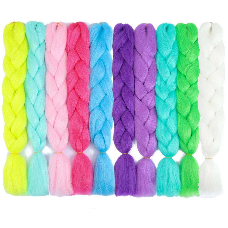 Новый стиль, 24 дюйма, светящиеся плетеные волосы, большие удлинители, крупные плетеные крючком синтетические волосы