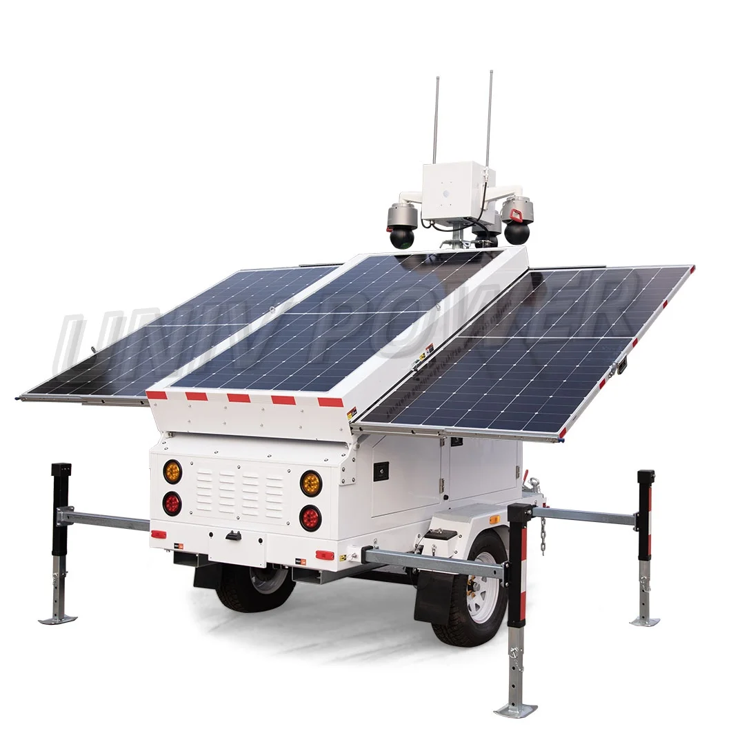 Hot Sale Portable Solar Panel Towers CCTV DC Power Supply Empty Space,Construction Site Use
