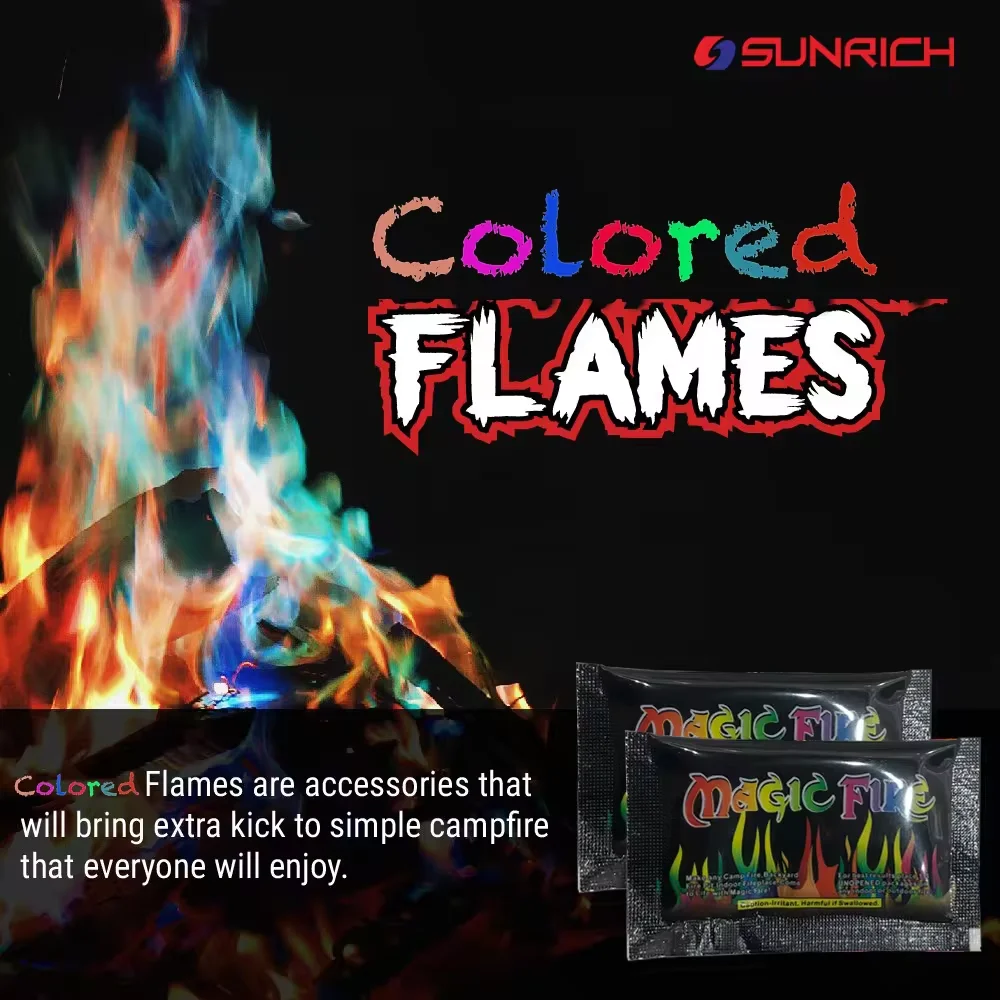 Factory Colored Fire Beach Party Bonfire Fireplace Fiamme Mistiche Magic Fire Powder Rainbow