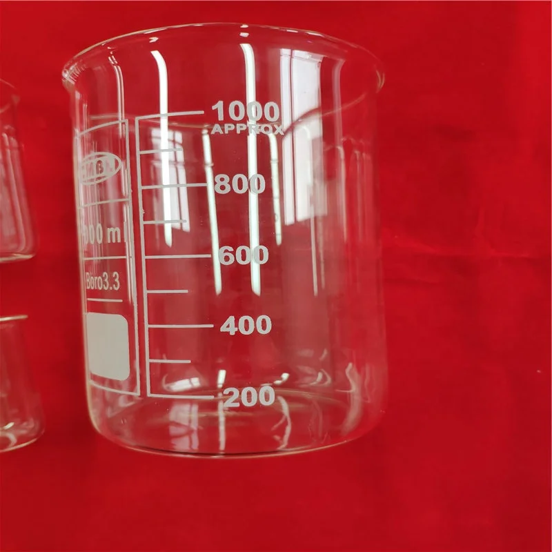Clear scaled laboratory high borosilicate  glass beaker