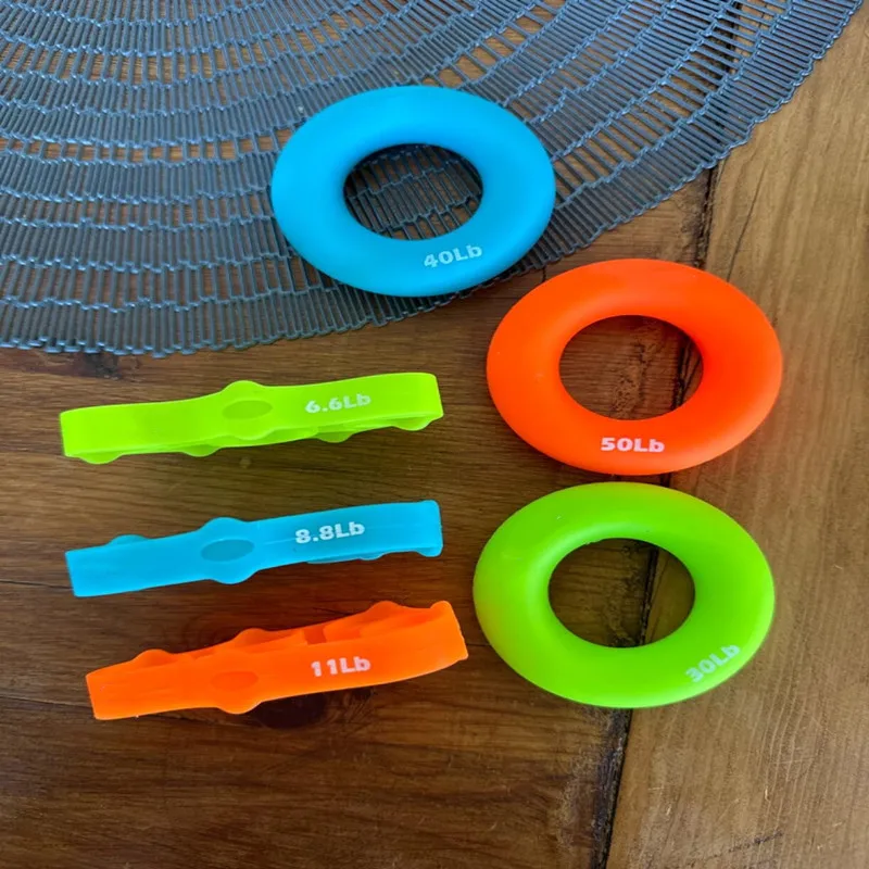 wellshow  Resistance Hand Grip Forearm Exerciser Silicone Squeezer Hand Gripper Ring for Hand Therapy