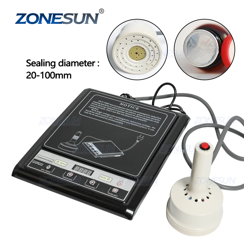 Zonsun ZS-500F ручной пластиковых бутылочных крышек алюминиевой фольги индукции термической запайки