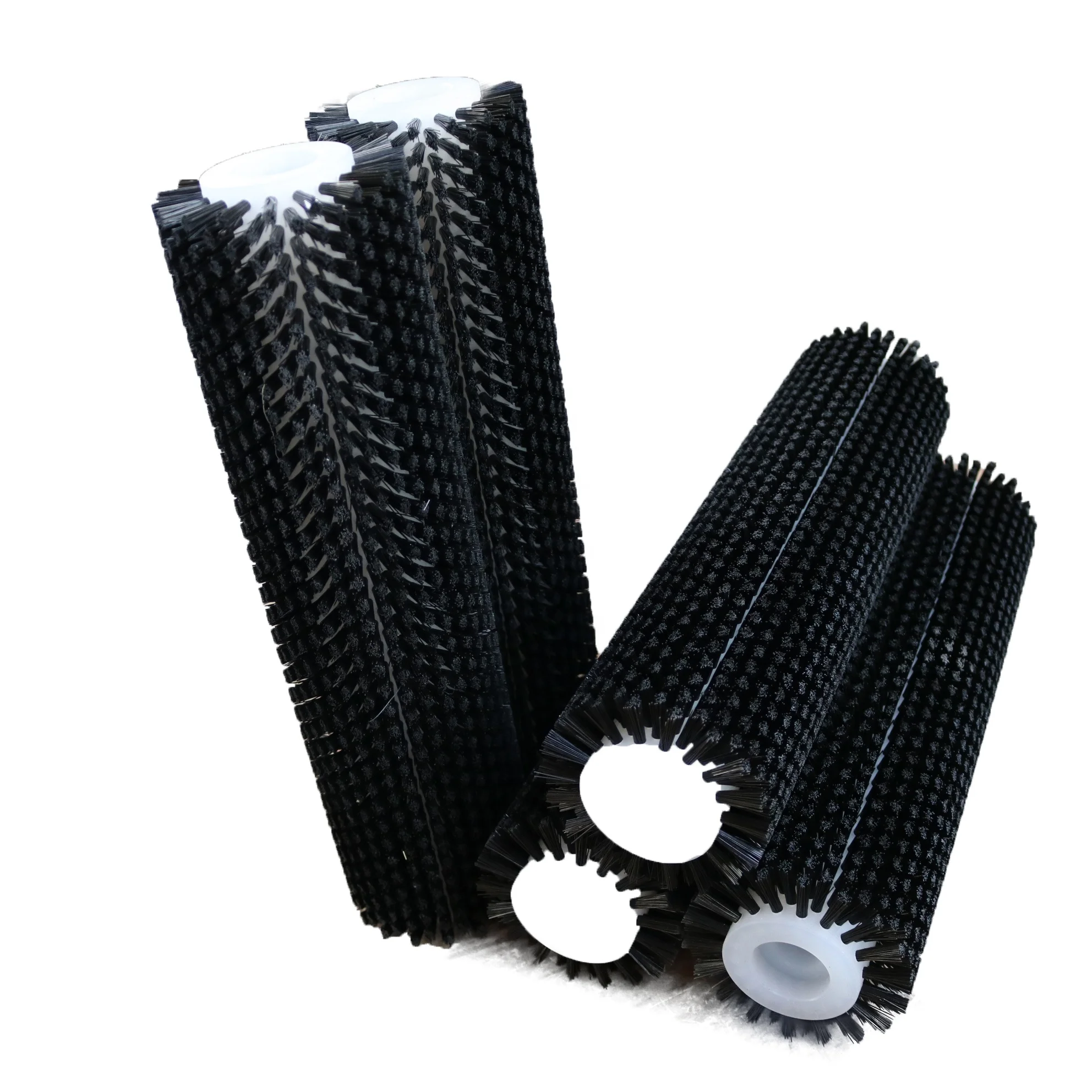 Industrial Grade Nylon Bristle Cylindrical Roller Brush For Vegetable Potato Carrot Peeling and Cleaning
